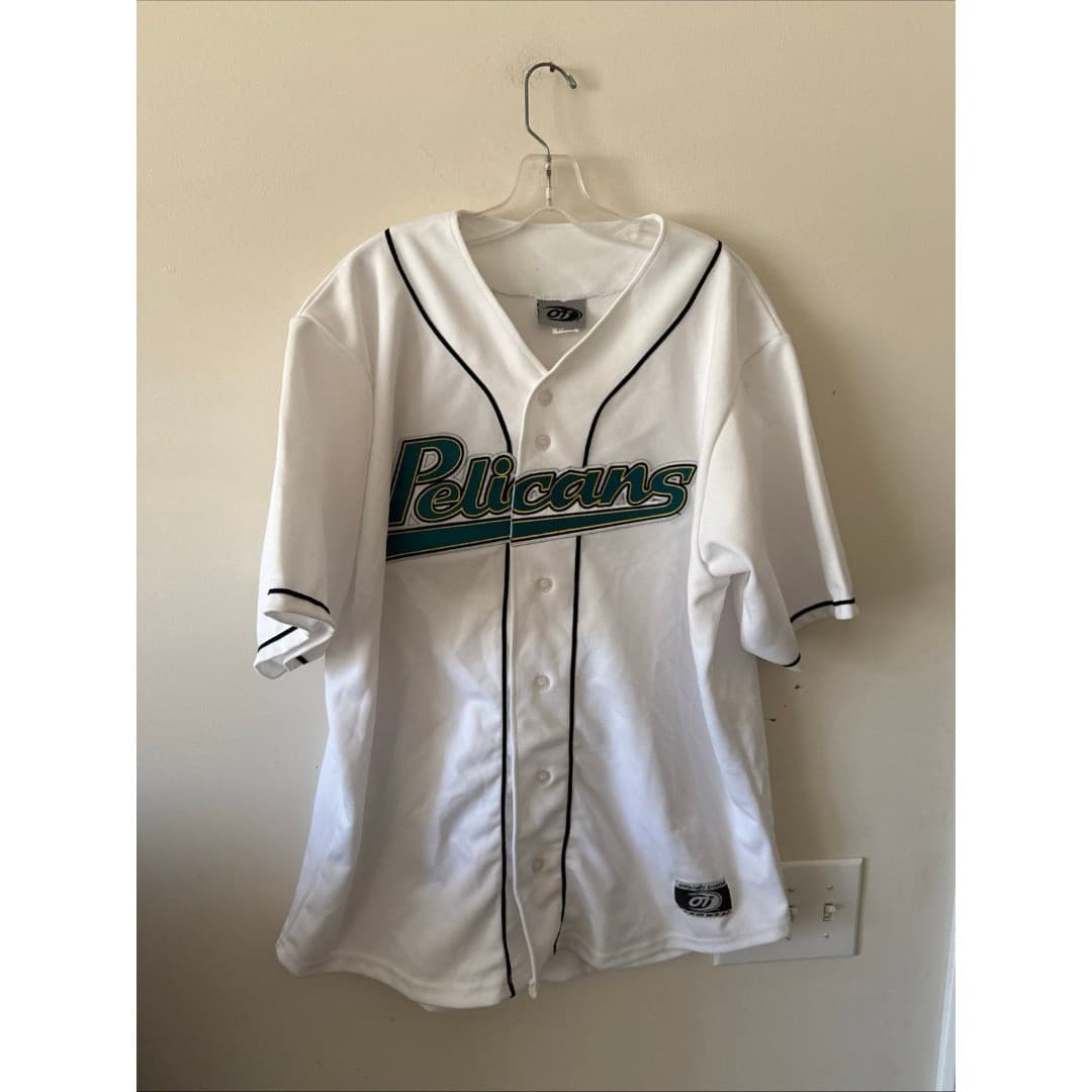 Men’s OT Sports Brandon Jones #27 Auto Myrtle Beach Pelicans Jersey Sz XL White - Thumbnail 3