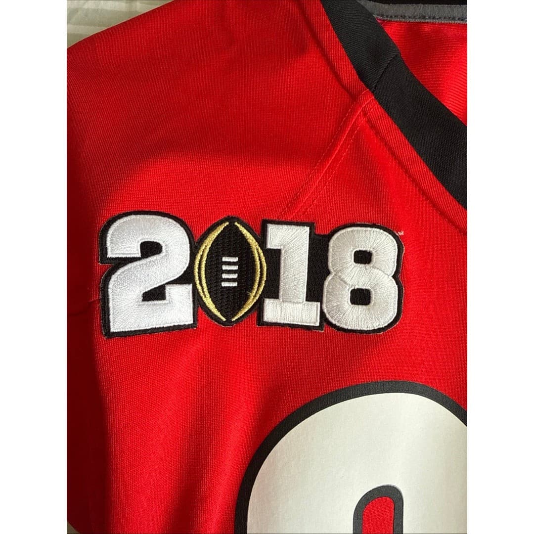 Men’s Nike Herschel Walker #34 Georgia Bulldogs Jersey 2018 CFB Patch Sz M - Red - Thumbnail 5