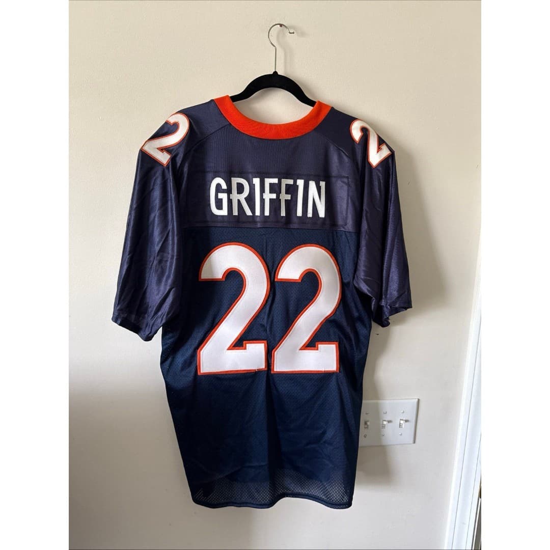 Men’s Reebok Denver Broncos Quentin Griffin #22 NFL Football Jersey Sz L - Thumbnail 5