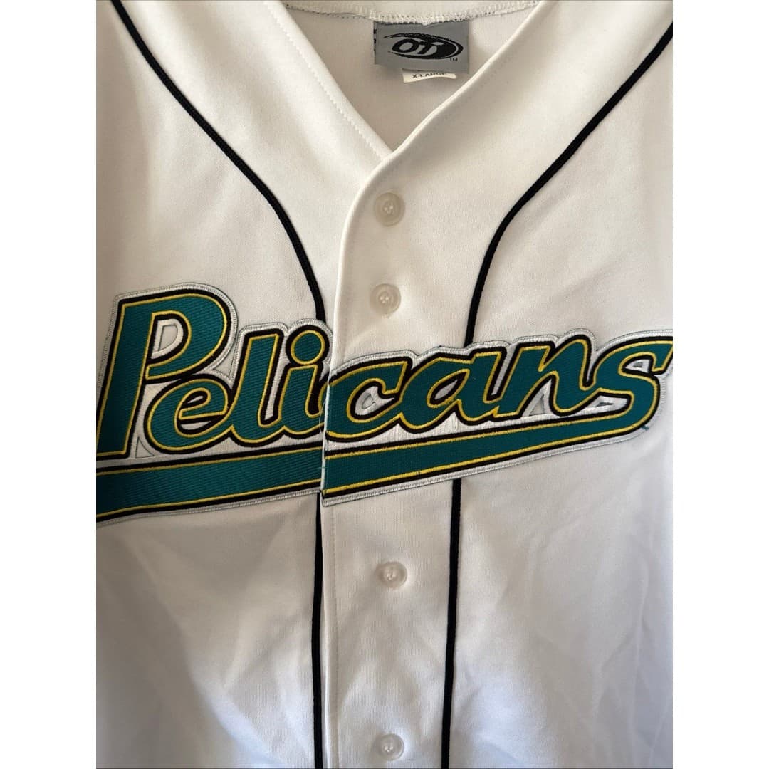 Men’s OT Sports Brandon Jones #27 Auto Myrtle Beach Pelicans Jersey Sz XL White - Thumbnail 4