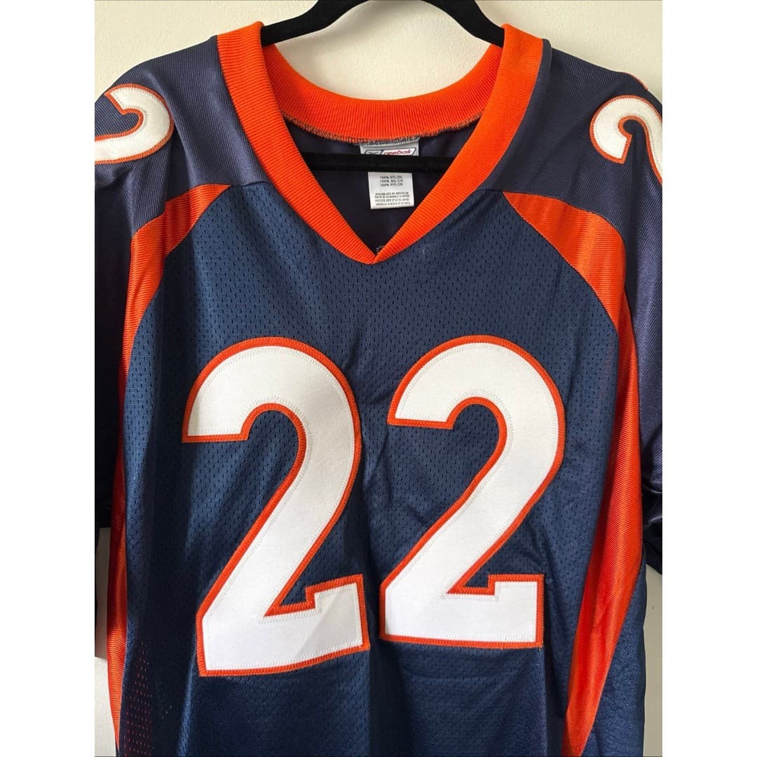 Men’s Reebok Denver Broncos Quentin Griffin #22 NFL Football Jersey Sz L - Thumbnail 2