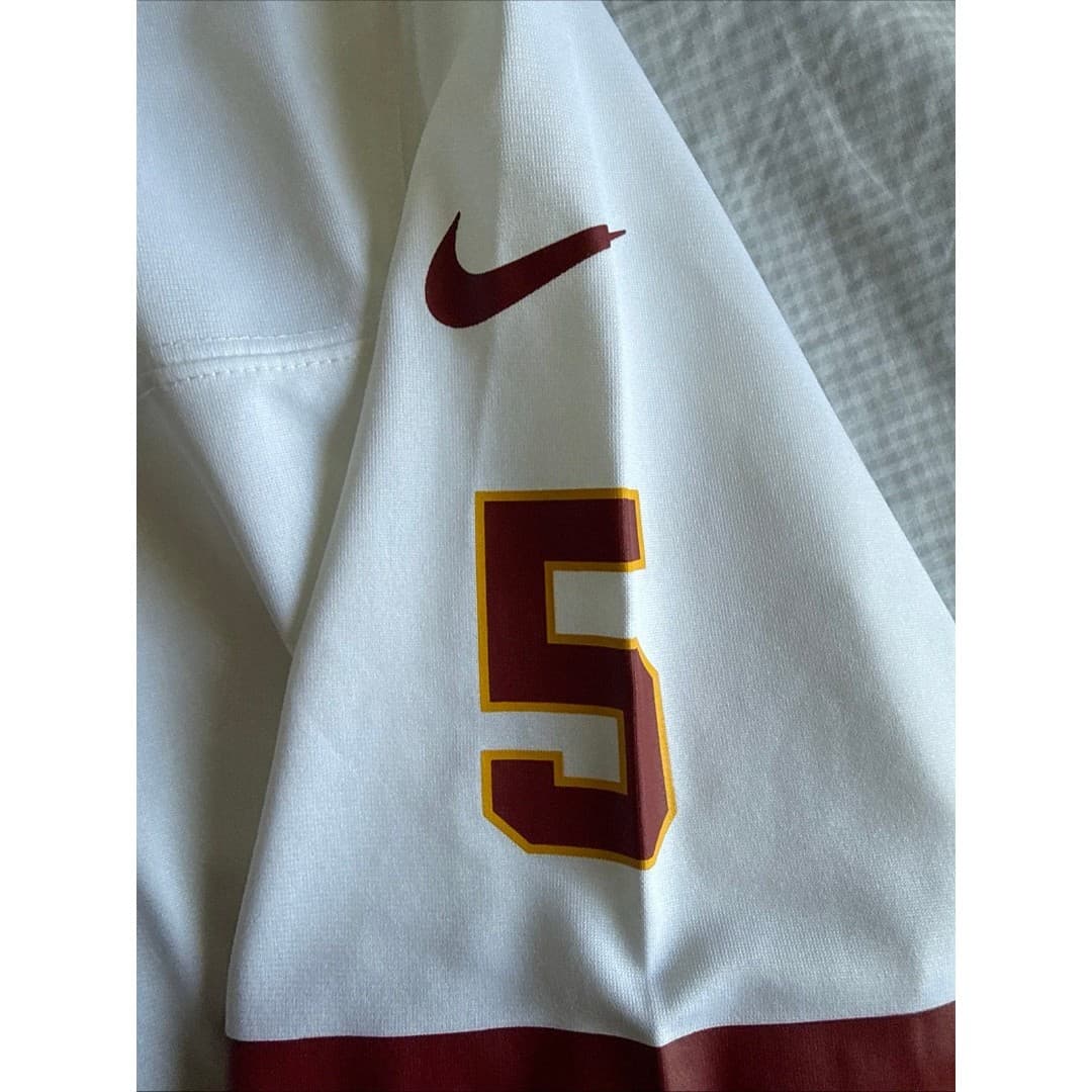 Men’s Washington Commanders Jayden Daniels #5 On Field Jersey Sz L - White NWT - Thumbnail 6