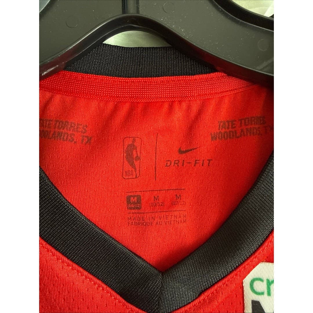 Boy’s Nike Jalen Green #0 Houston Rockets Jersey Swingman Sz Medium 10-12 - Red - Thumbnail 4