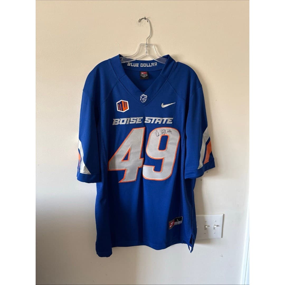 Nike Men's Quinn Skillin #49 Boise State Broncos Autographed Jersey Sz L - RARE - Image 1