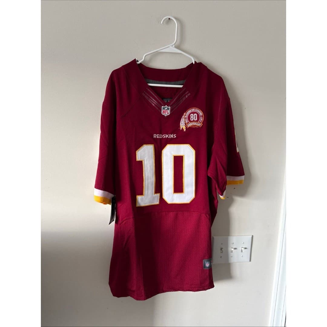 Men’s Washington Redskins 80th Anniv. Robert Griffin III #10 Jersey Sz 52 - NWT
