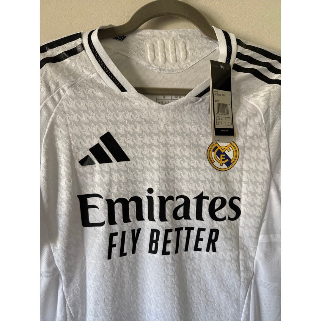 Men’s adidas Real Madrid Kylian Mbappe #9 2024/25 Authentic Sz S - White - Thumbnail 2