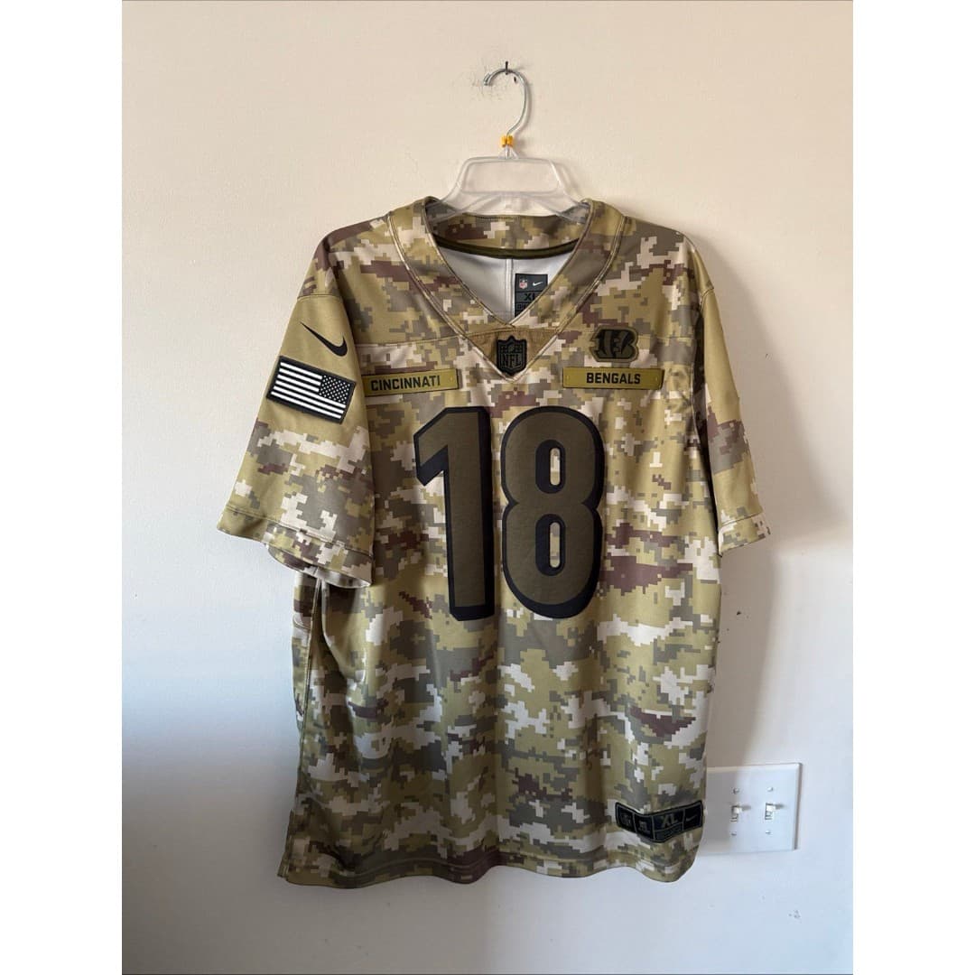 Men’s NIKE A.J. Green #18 Cincinnati Bengals SALUTE TO SERVICE Jersey Sz XL RARE - Image 1