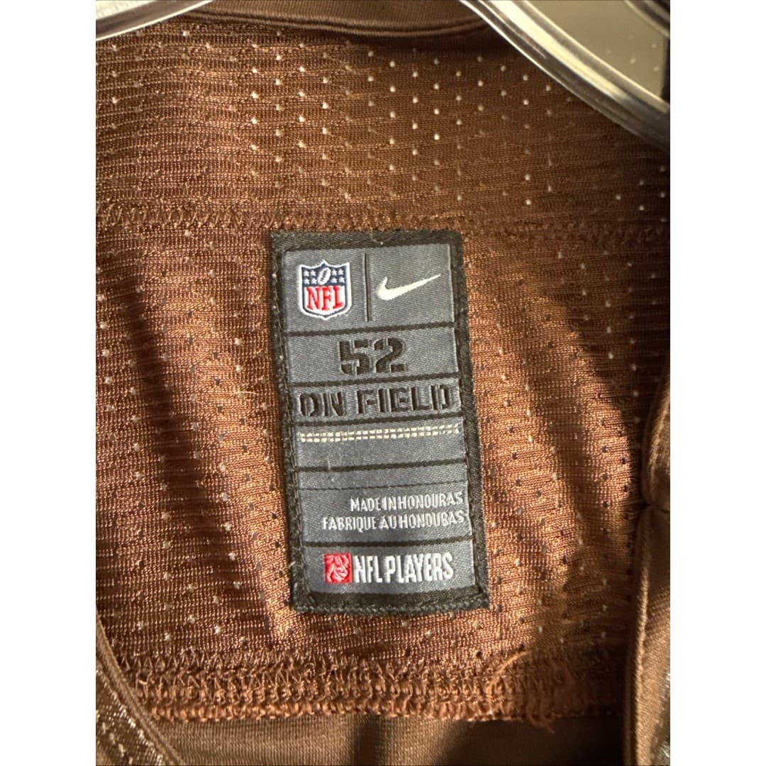 MEN’S NIKE CLEVELAND BROWNS AUTHENTIC DAWG POUND #33 JERSEY SZ 52 - NWOT - Thumbnail 4