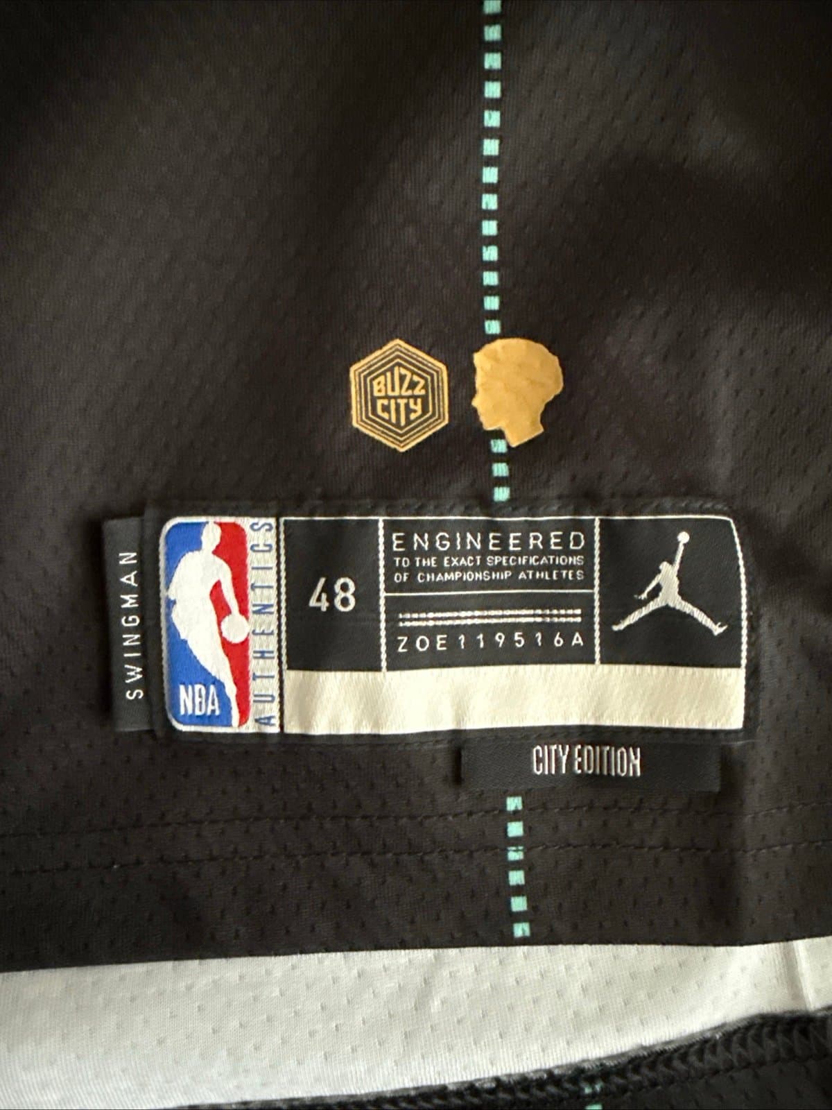 Men’s Jordan LaMelo Ball #1 Charlotte Hornets 2022/23 City Edition Jersey Sz 48 - Thumbnail 3