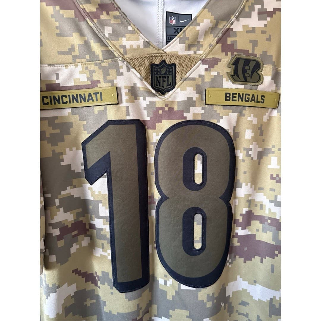 Men’s NIKE A.J. Green #18 Cincinnati Bengals SALUTE TO SERVICE Jersey Sz XL RARE - Thumbnail 2