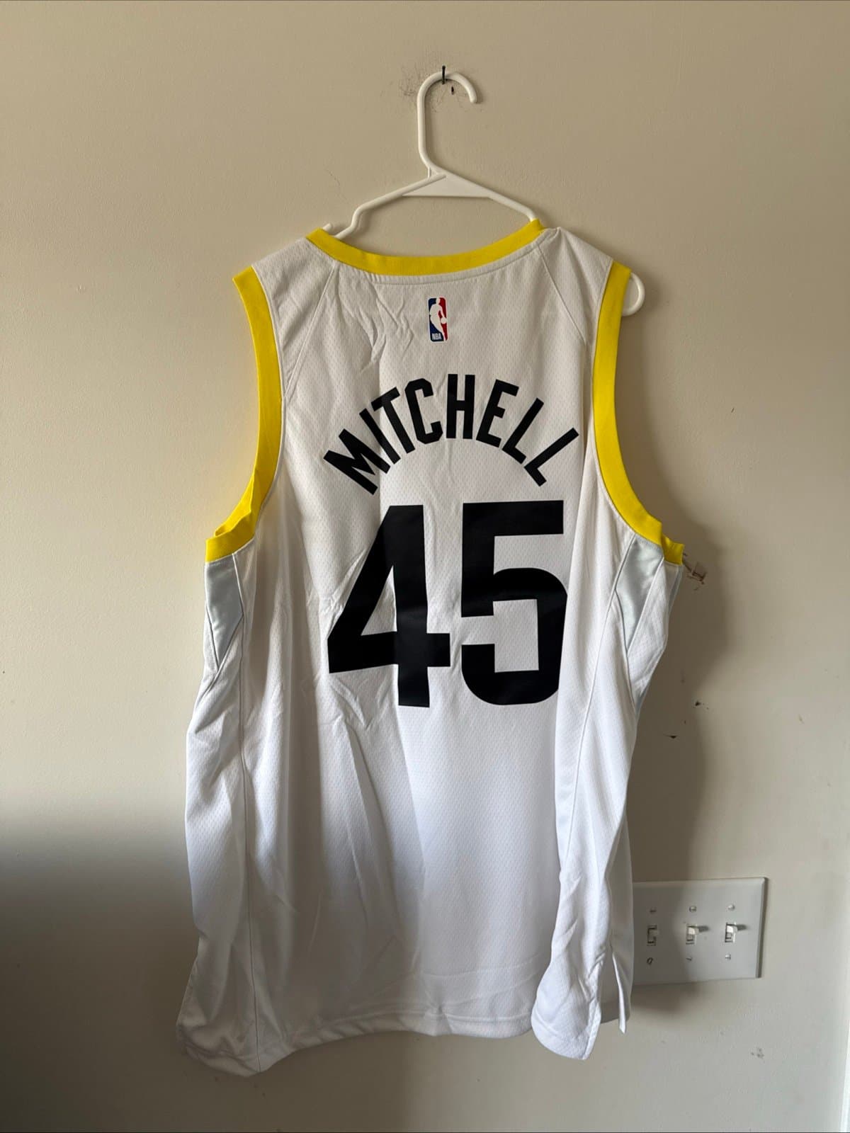 Men’s Nike Donovan Mitchell #45 Utah Jazz Swingman NBA Jersey Sz 56 - White NWT - Thumbnail 6