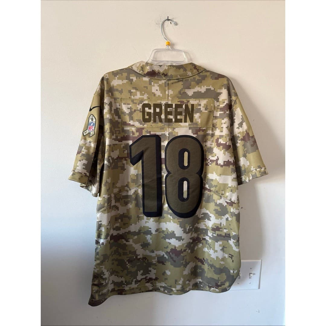 Men’s NIKE A.J. Green #18 Cincinnati Bengals SALUTE TO SERVICE Jersey Sz XL RARE - Thumbnail 7