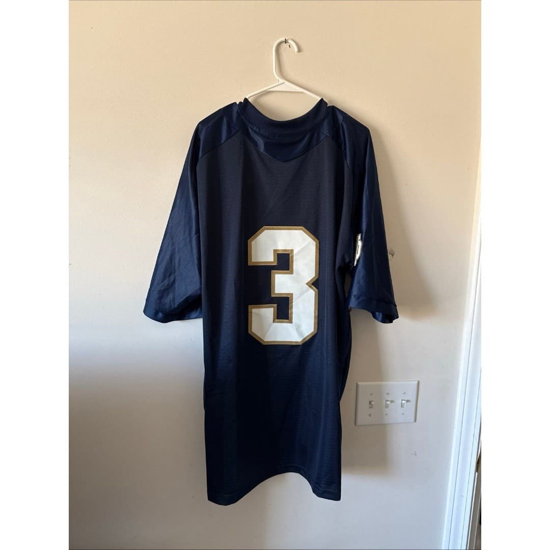 Men’s Adidas Joe Montana #3 Notre Dame Fighting Irish Jersey Sz XL - Blue - Thumbnail 7