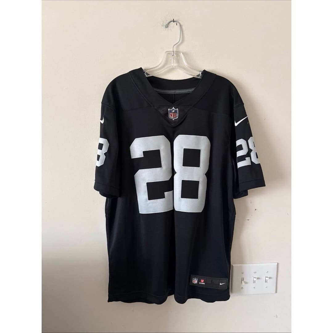 Men’s Nike Josh Jacobs #28 Las Vegas Raiders Vapor Limited Jersey Sz L - RARE - Image 1