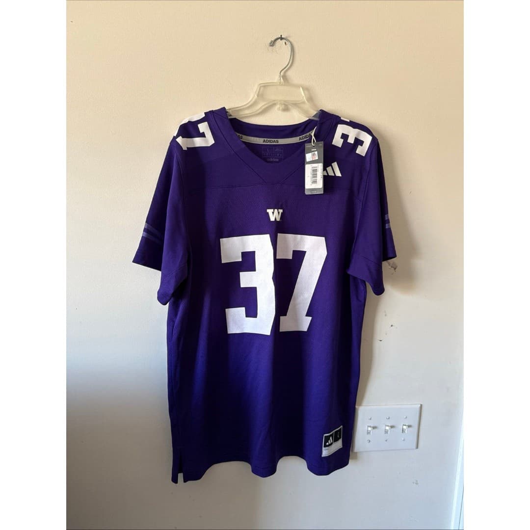 Men’s Adidas Primegreen Sam Finnegan #37 Washington Huskies Jersey Sz L - NWT - Image 1