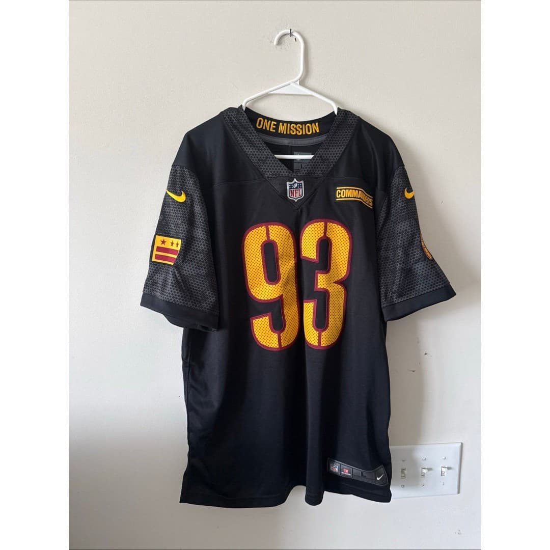 Men’s Nike Jonathan Allen #93 Washington Commanders Vapor Lmtd Alt Jersey Sz L - Image 1