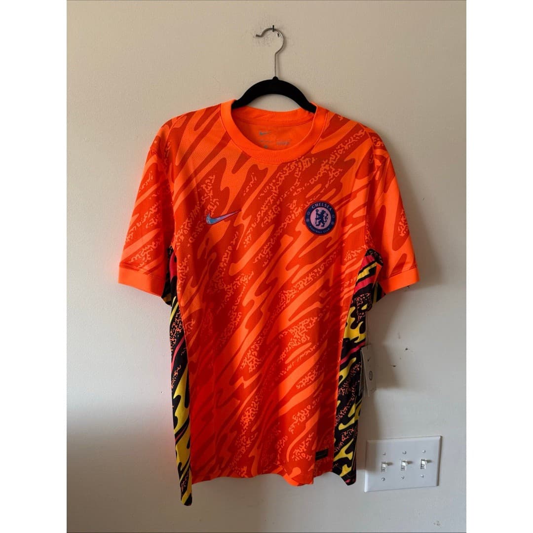 Men’s Nike Chelsea FC Stadium Orange Goalkeeper Soccer Jersey Sz L - NWT RARE - Image 1