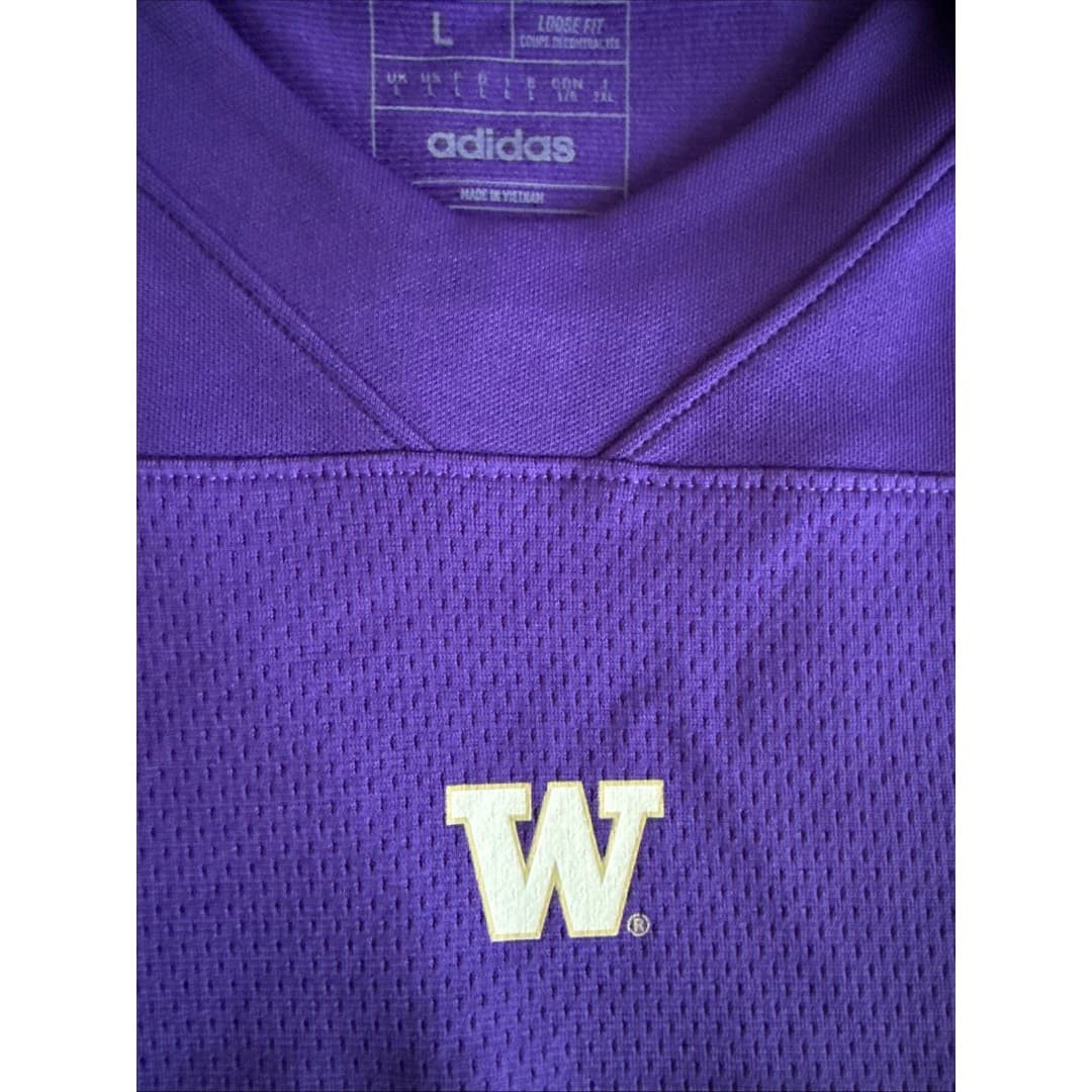 Men’s Adidas Primegreen Sam Finnegan #37 Washington Huskies Jersey Sz L - NWT - Thumbnail 6