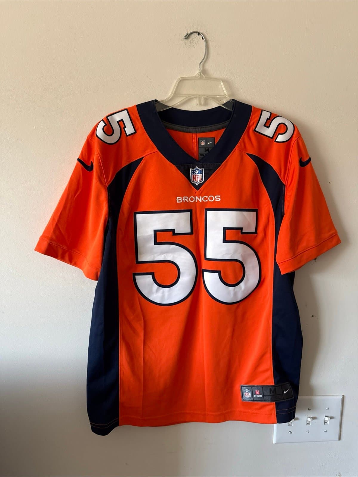 Men’s Nike Bradley Chubb #55 Denver Broncos Vapor Lmtd Jersey Sz M - Orange RARE - Image 1