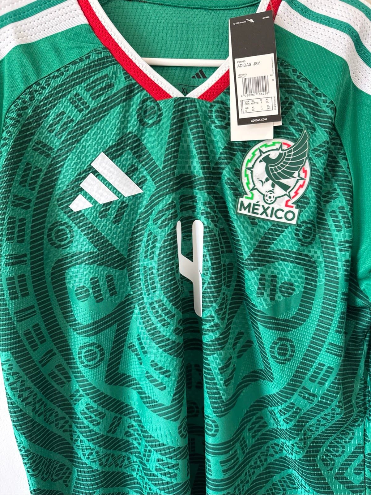 Men’s adidas Edson Alvarez #4 Mexico 2026 Authentic Home Jersey Sz XL - NWT RARE - Thumbnail 2