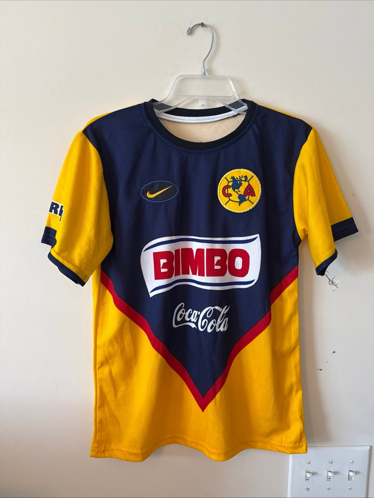 Men’s Nike Fit Dry Club América Jersey Multi Bimbo Coca-Cola Corona Sz S - Image 1