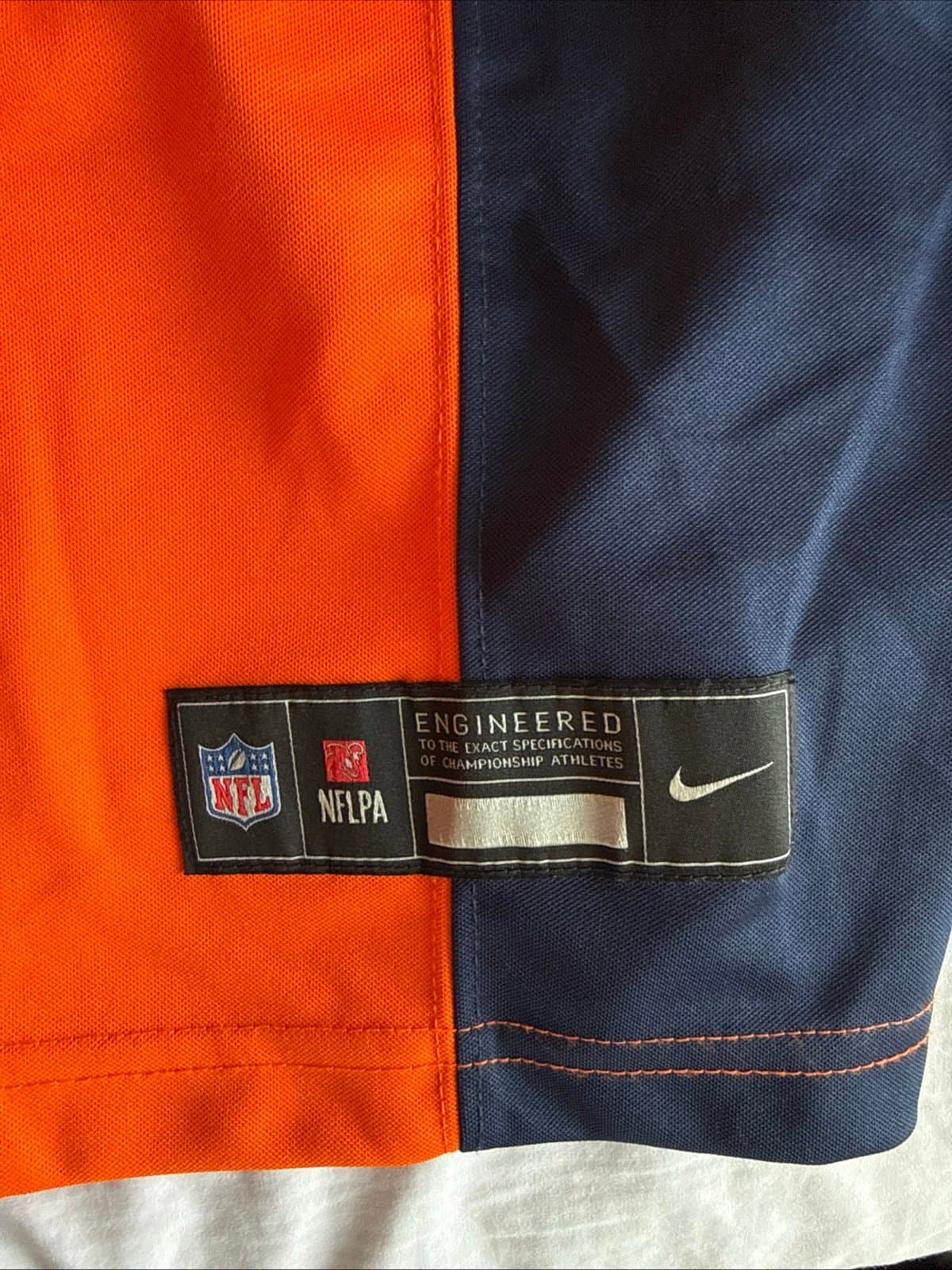 Men’s Nike John Elway #7 Denver Broncos Vapor Lmtd NFL Jersey Sz L - Orange RARE - Thumbnail 3