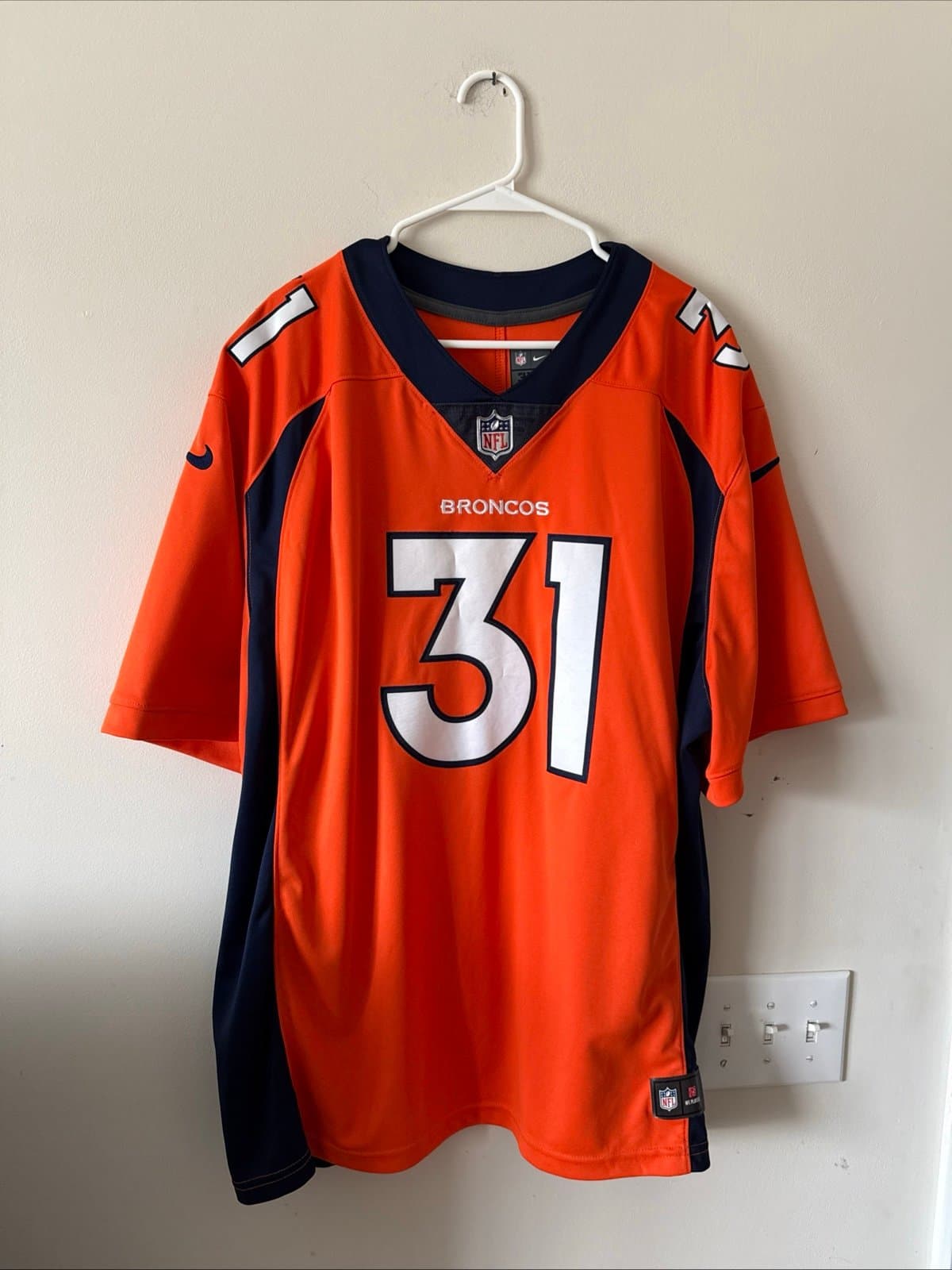 Men’s Nike Justin Simmons #31 Denver Broncos Vapor Limited Jersey Sz 3XL - RARE