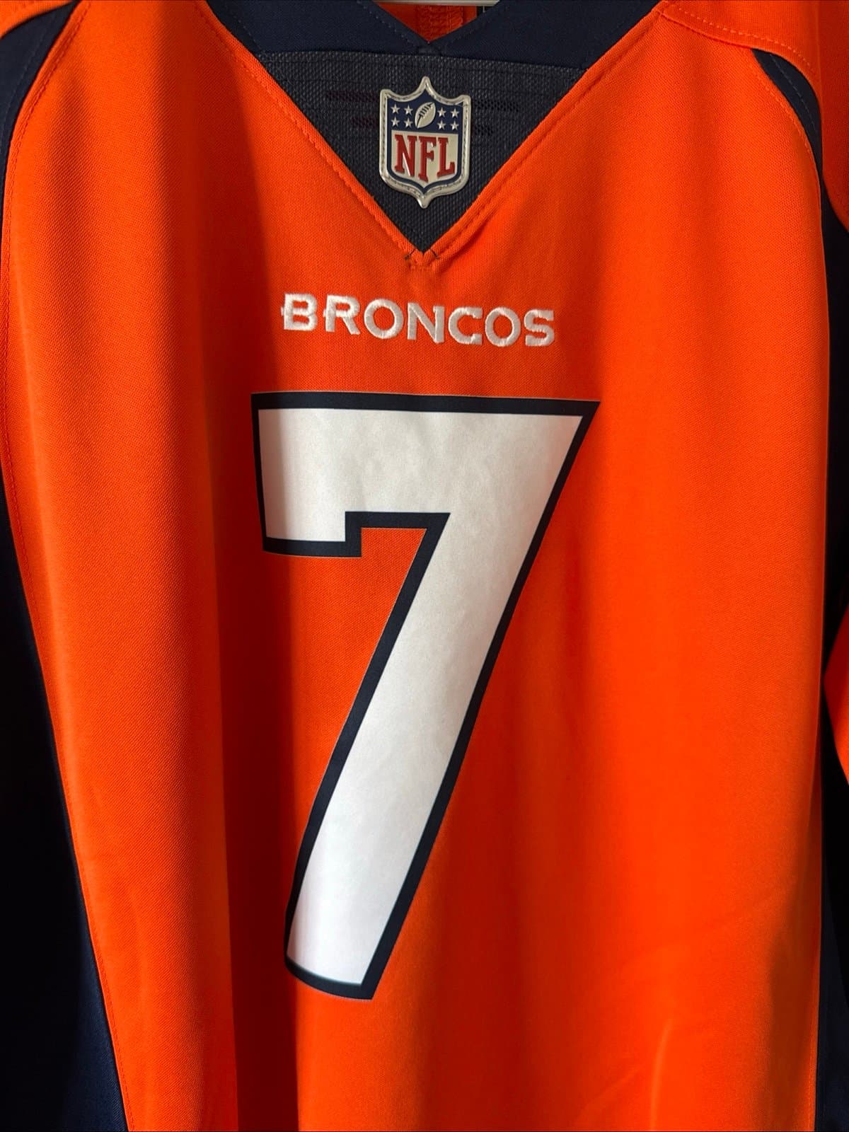 Men’s Nike John Elway #7 Denver Broncos Vapor Lmtd NFL Jersey Sz L - Orange RARE - Thumbnail 2