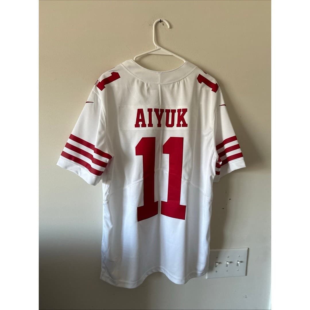 Men’s Nike Brandon Aiyuk #11 San Francisco 49ers Vapor Lmtd Jersey Sz L - RARE - Thumbnail 6