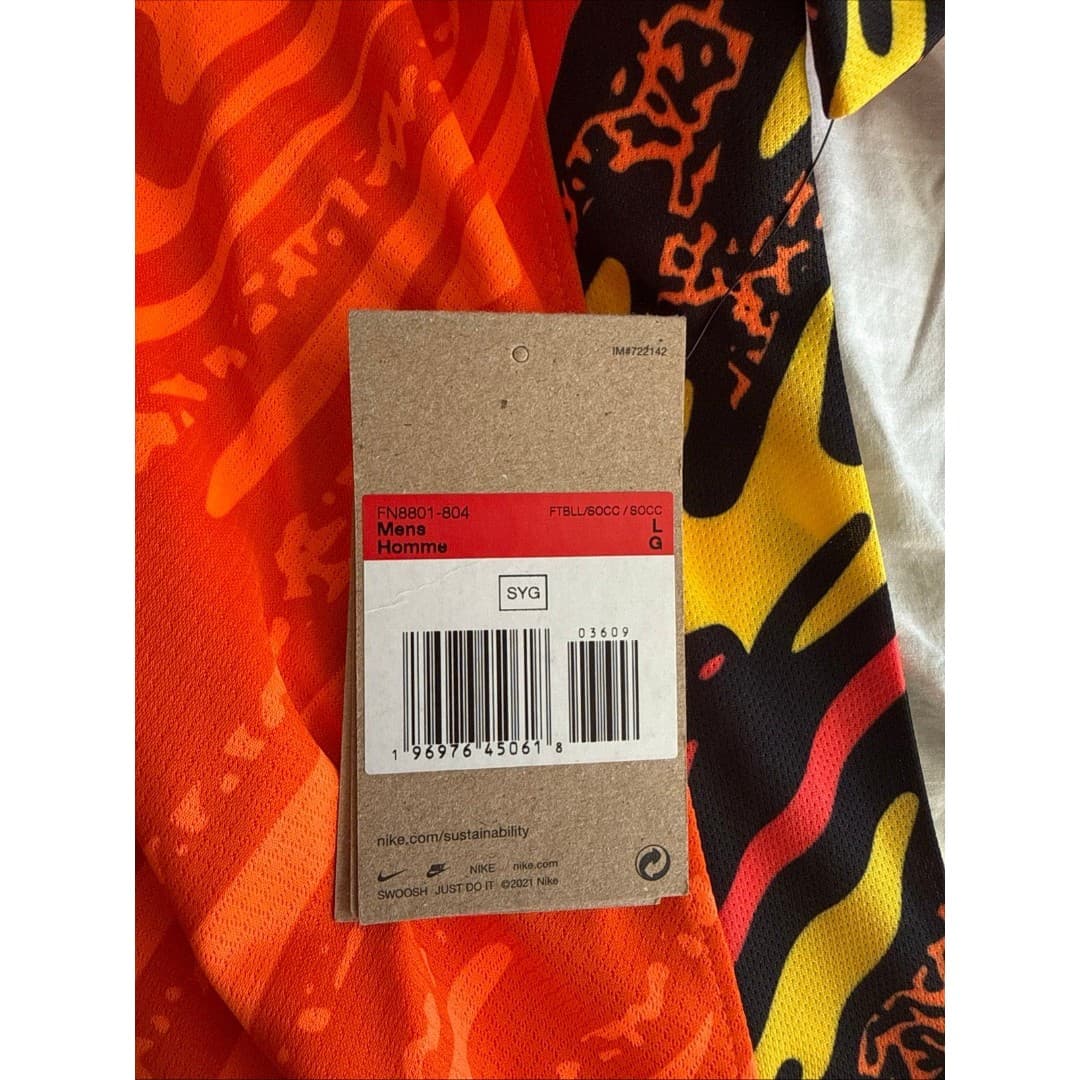 Men’s Nike Chelsea FC Stadium Orange Goalkeeper Soccer Jersey Sz L - NWT RARE - Thumbnail 5