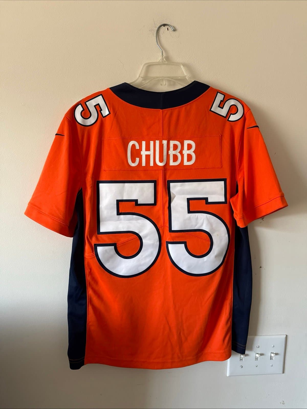 Men’s Nike Bradley Chubb #55 Denver Broncos Vapor Lmtd Jersey Sz M - Orange RARE - Thumbnail 6