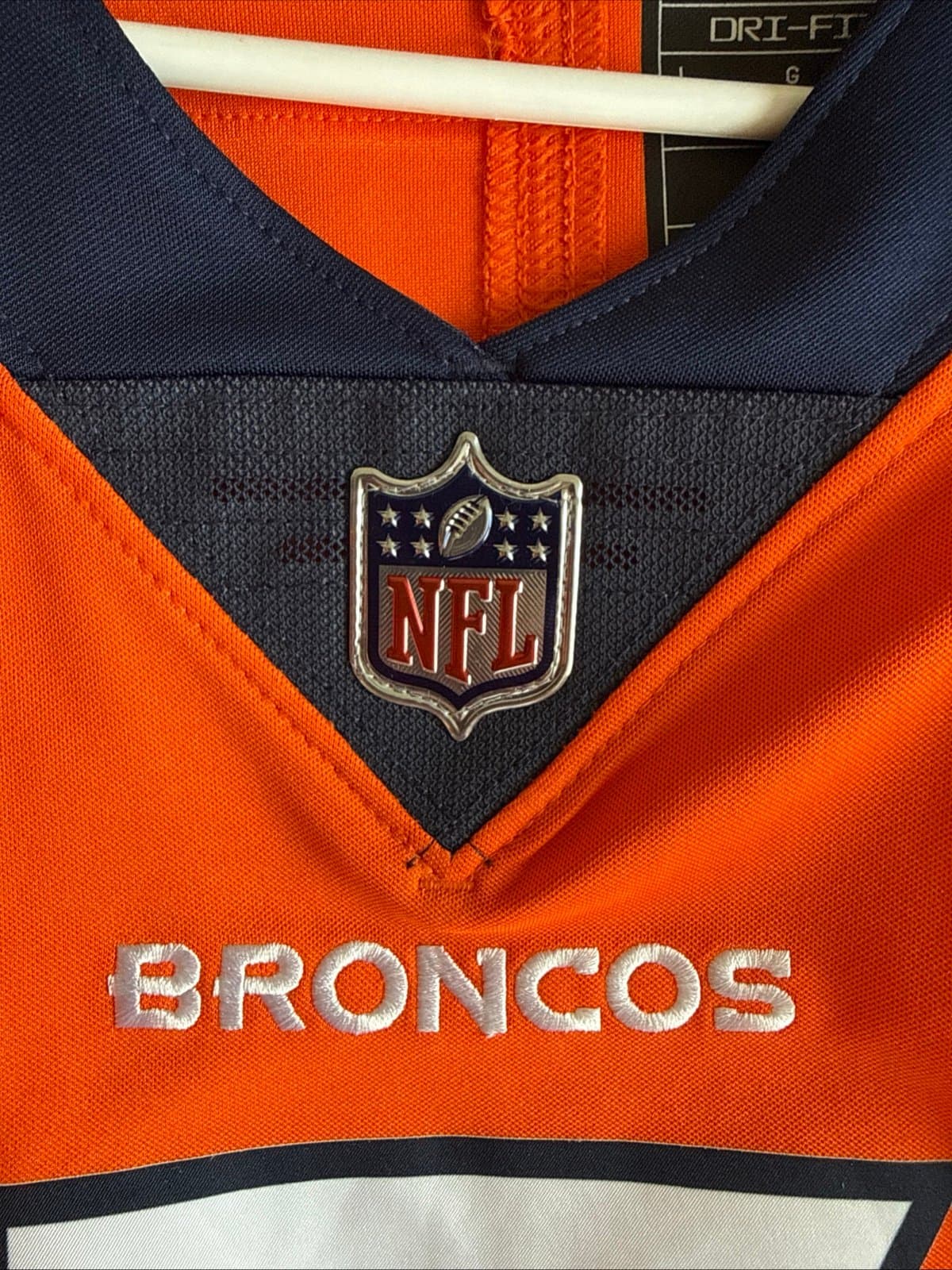 Men’s Nike John Elway #7 Denver Broncos Vapor Lmtd NFL Jersey Sz L - Orange RARE - Thumbnail 5