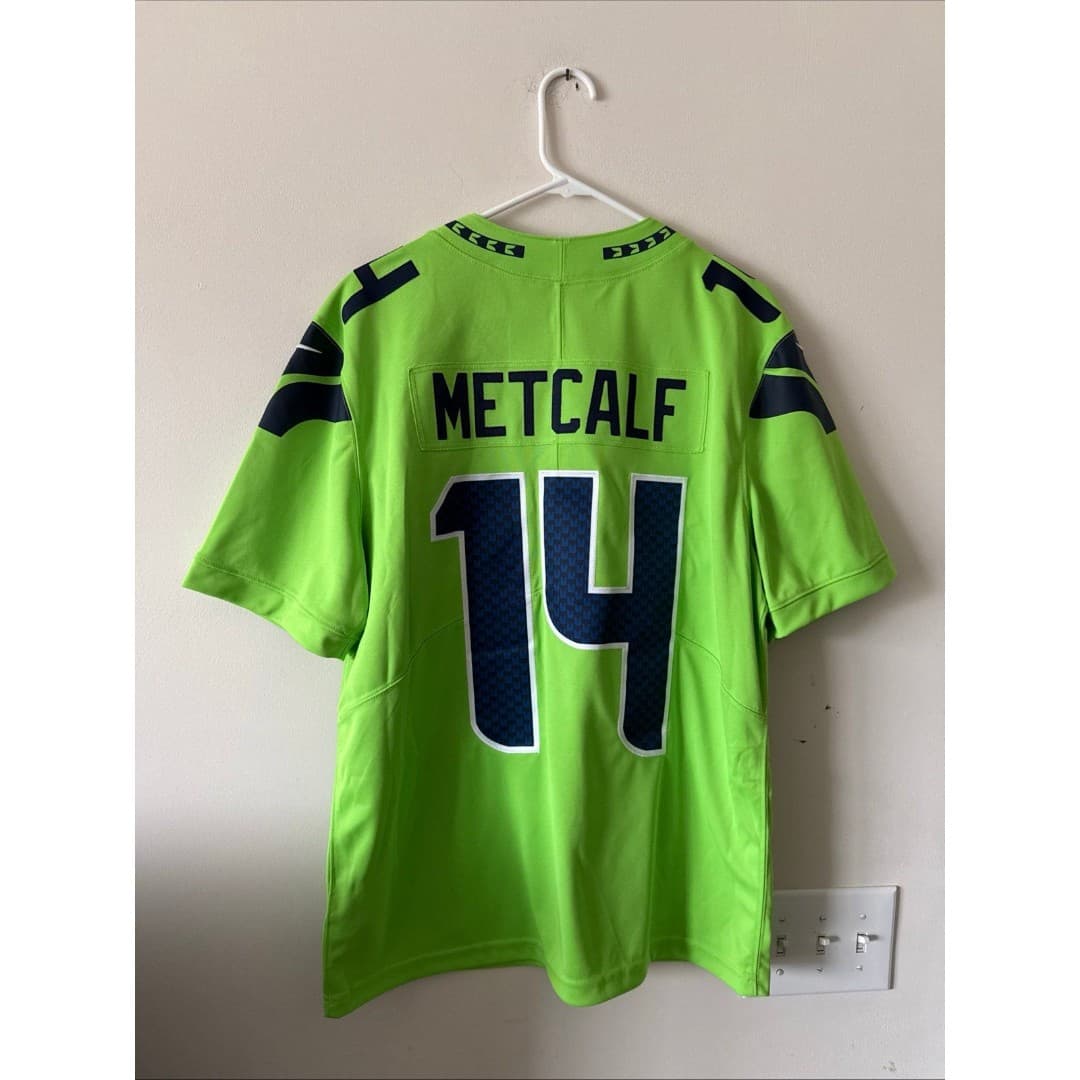 Men’s Nike DK Metcalf #14 Seattle Seahawks Vapor Limited NFL Jersey Sz L - Green - Thumbnail 6