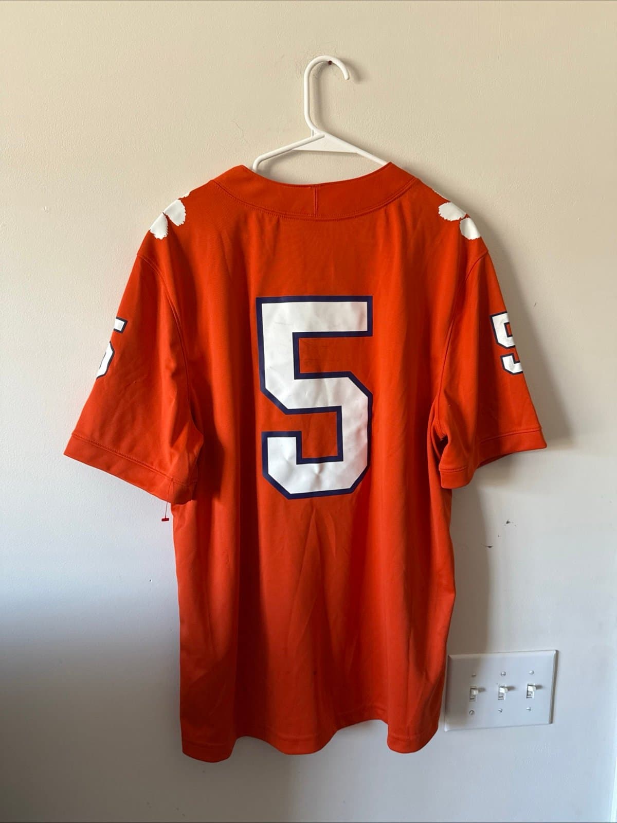 Men's Nike Tee Higgins #5 Clemson Tigers Player Game Jersey DriFit Sz L - Orange - Thumbnail 5