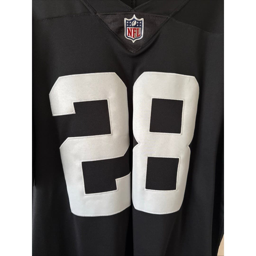 Men’s Nike Josh Jacobs #28 Las Vegas Raiders Vapor Limited Jersey Sz L - RARE - Thumbnail 2
