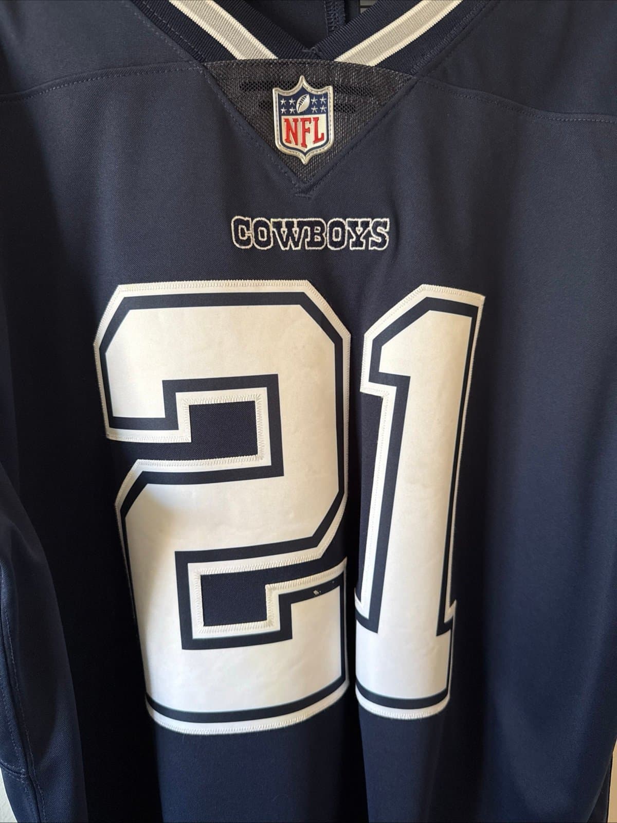 Men’s Nike Dallas Cowboys Ezekiel Elliott #21 Vapor Limited Jersey Sz XL - Blue - Thumbnail 2