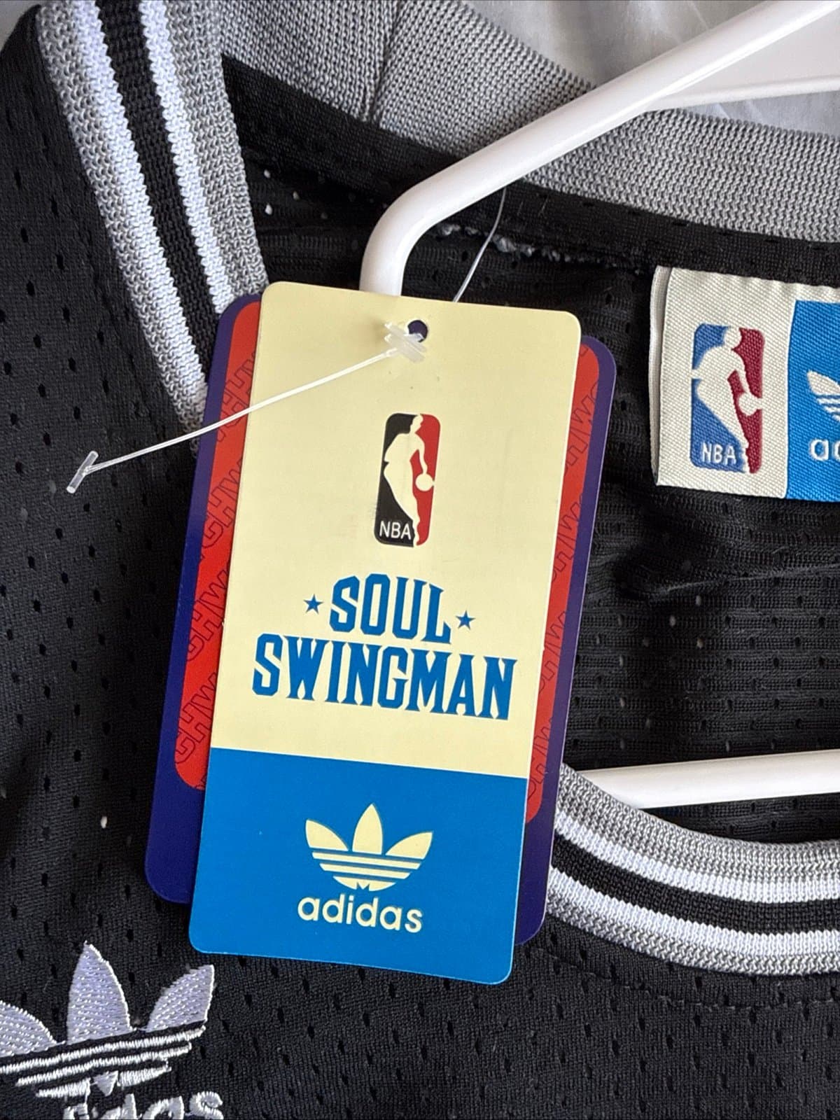 Men’s Adidas David Robinson #50 Spurs Hardwood Classics Soul Jersey Sz L +2 NWT - Thumbnail 5