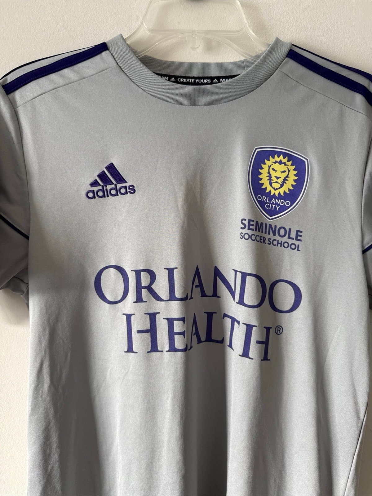 Orlando City Adidas Grey Training Jersey Small #25 Mens Authentic MLS - Thumbnail 2