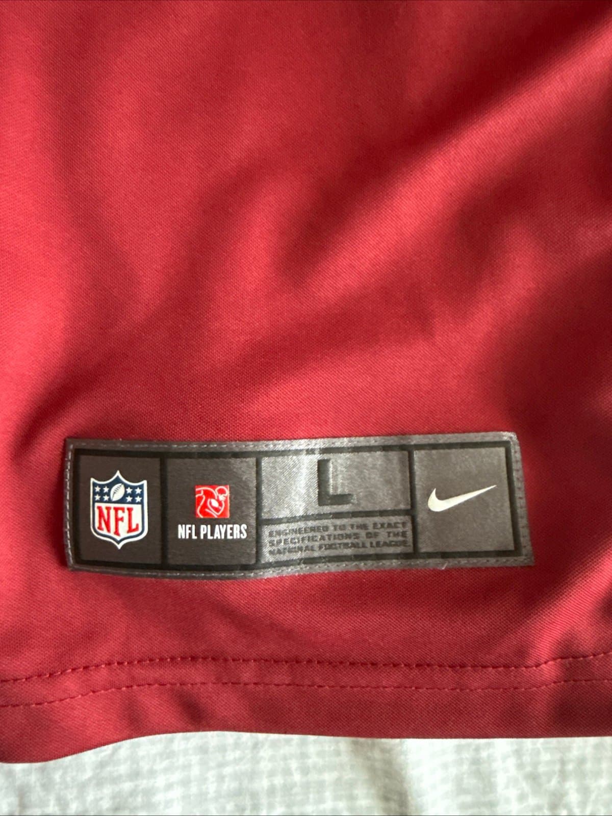 Men’s Nike Jahan Dotson #1 Washington Commanders Vapor Lmtd Jersey Sz L - Red - Thumbnail 3