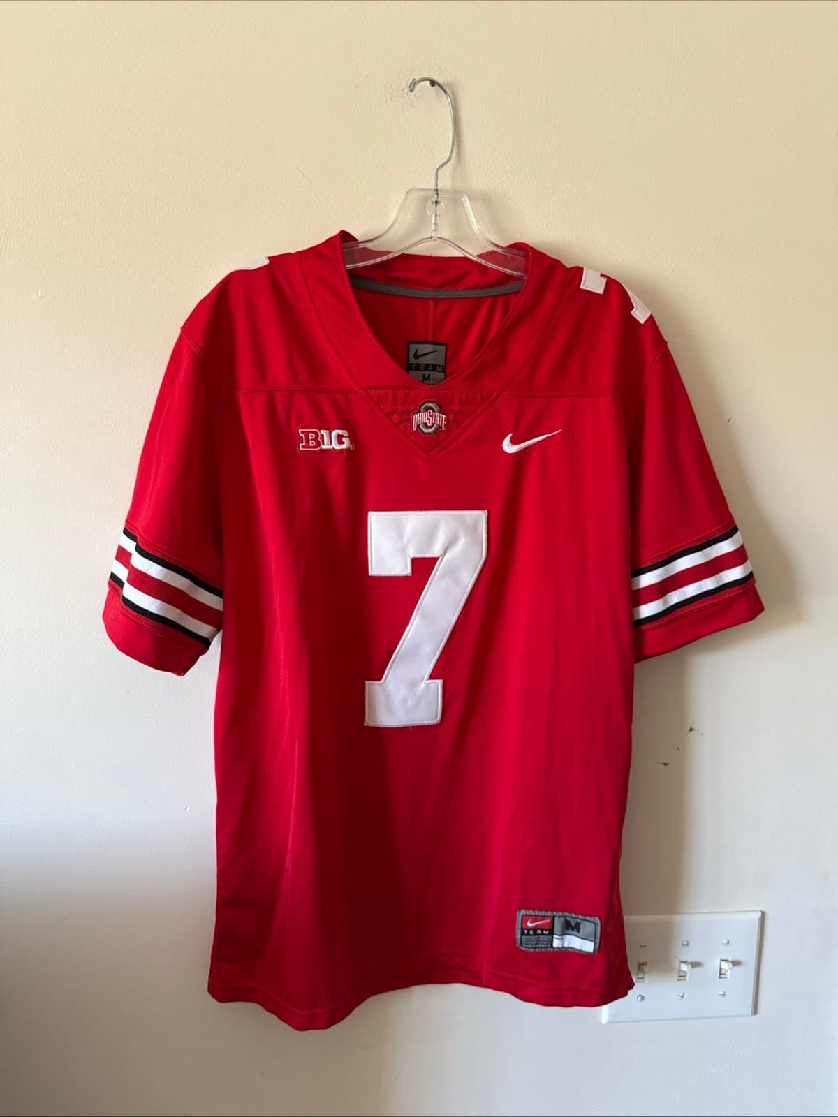 Men’s Nike Ohio State Buckeyes C.J. Stroud #7 Home Team Jersey Sz M - Red - Image 1
