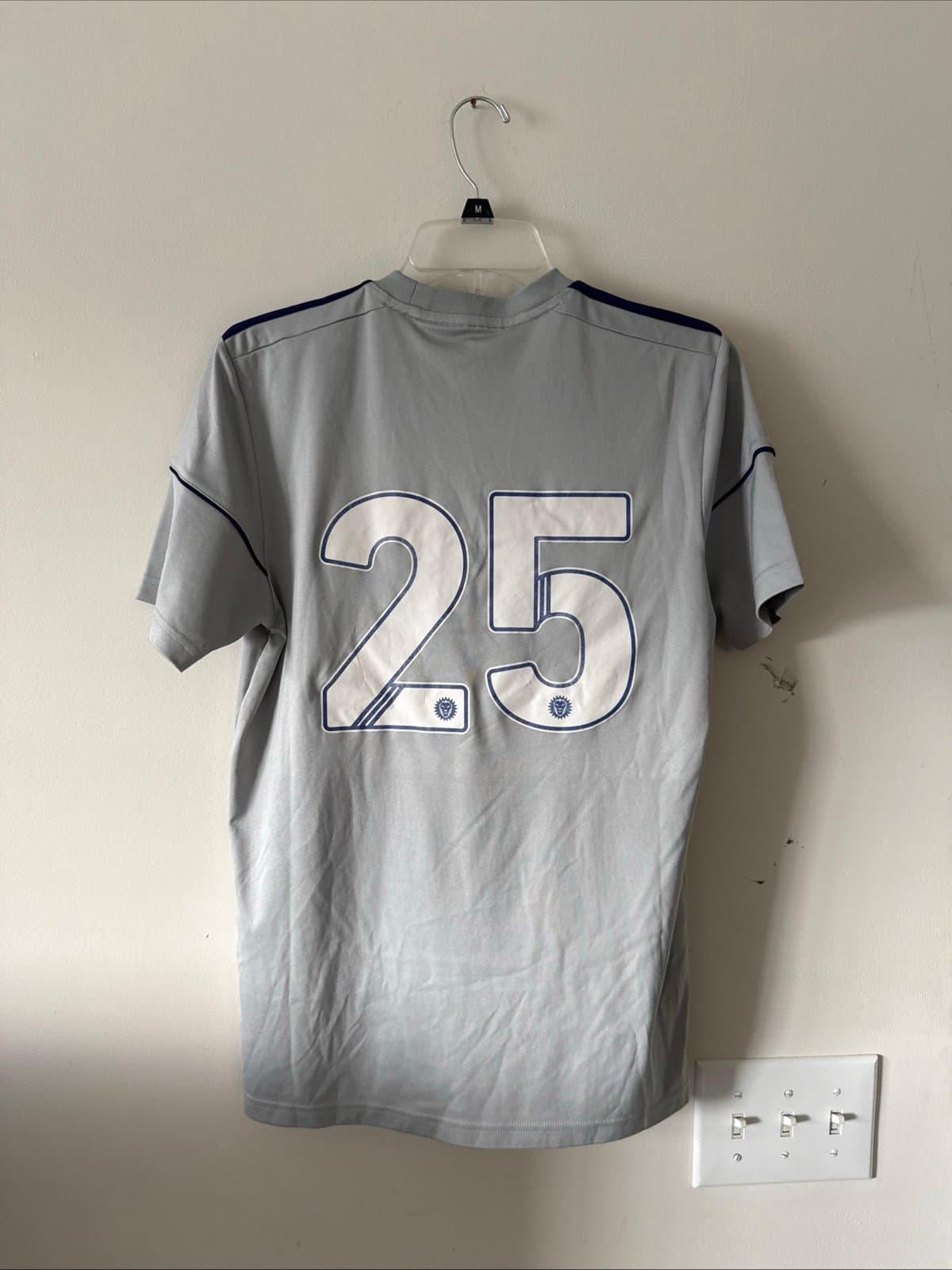 Orlando City Adidas Grey Training Jersey Small #25 Mens Authentic MLS - Thumbnail 4