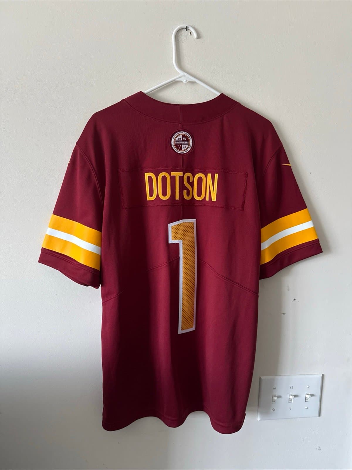 Men’s Nike Jahan Dotson #1 Washington Commanders Vapor Lmtd Jersey Sz L - Red - Thumbnail 6