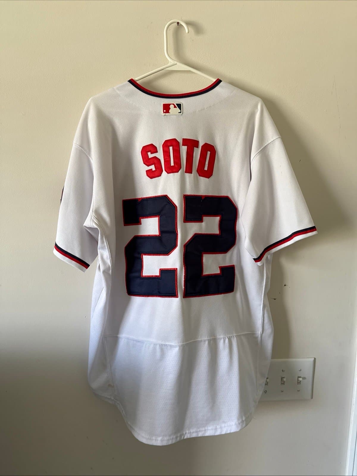 Original Nike Men's Washington Nationals Juan Soto White Home Jersey Sz 44 (L) - Thumbnail 5