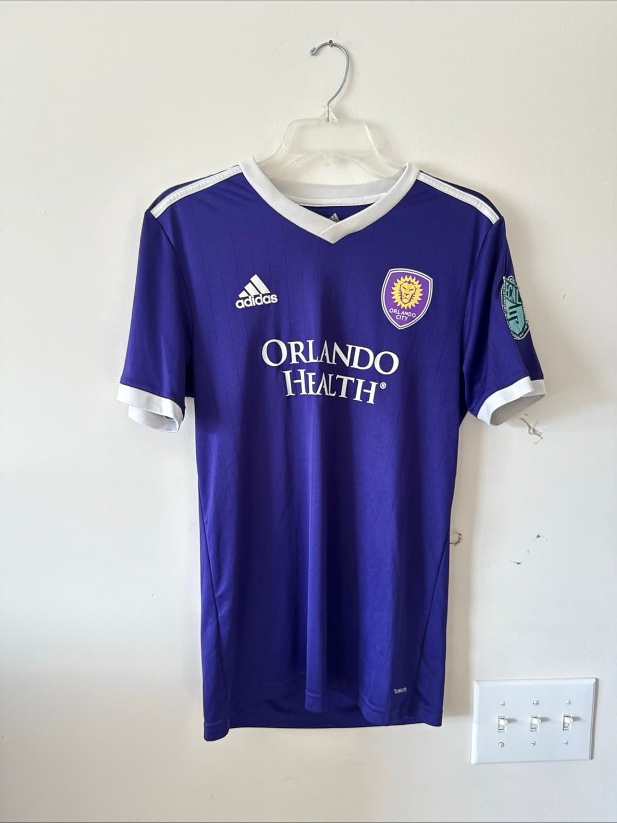 ADIDAS MLS JERSEY ORLANDO CITY SC TEAM PURPLE #36 MEN'S SIZE SMALL - Image 1