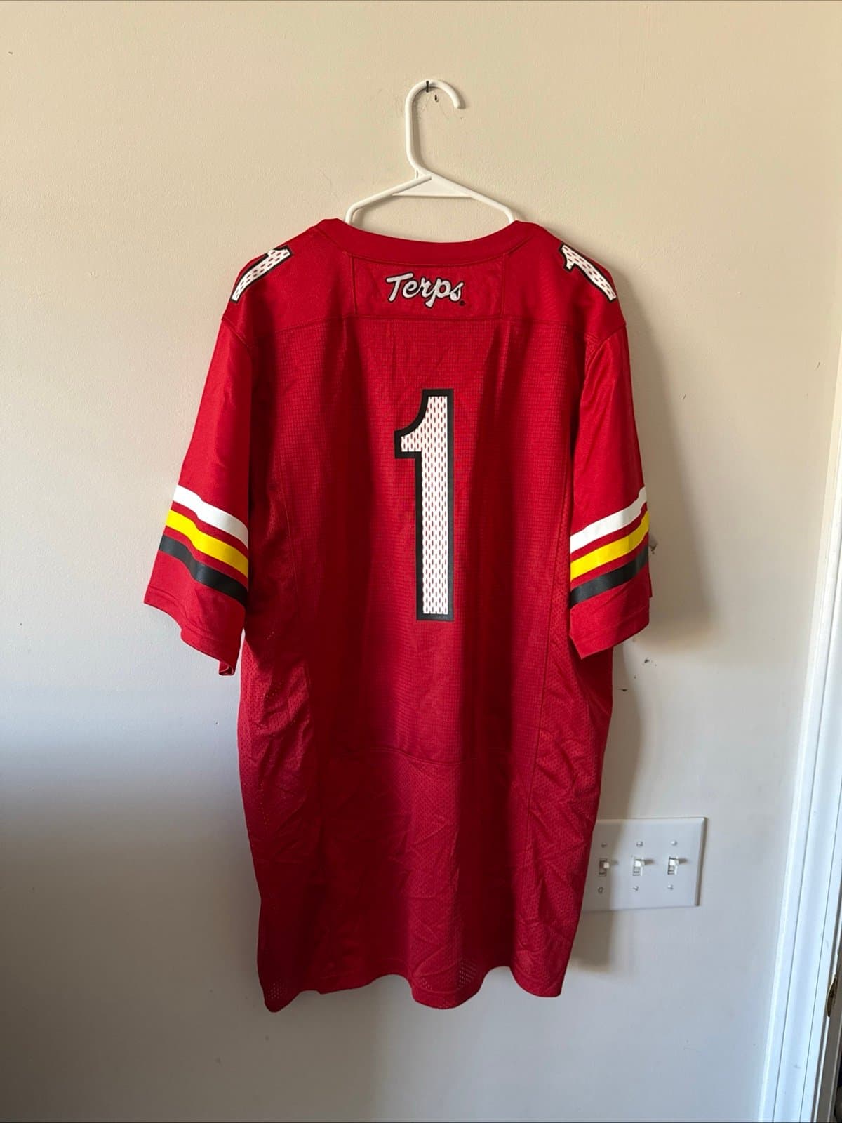 Men’s Under Armour Maryland Terrapins #1 150th Anniversary Jersey Sz XL Red NWT - Thumbnail 7