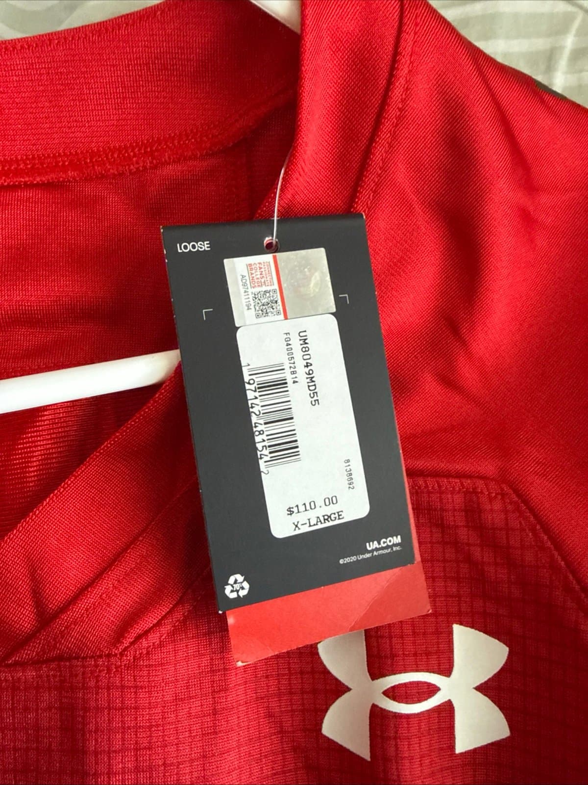 Men’s Under Armour Maryland Terrapins #1 150th Anniversary Jersey Sz XL Red NWT - Thumbnail 5