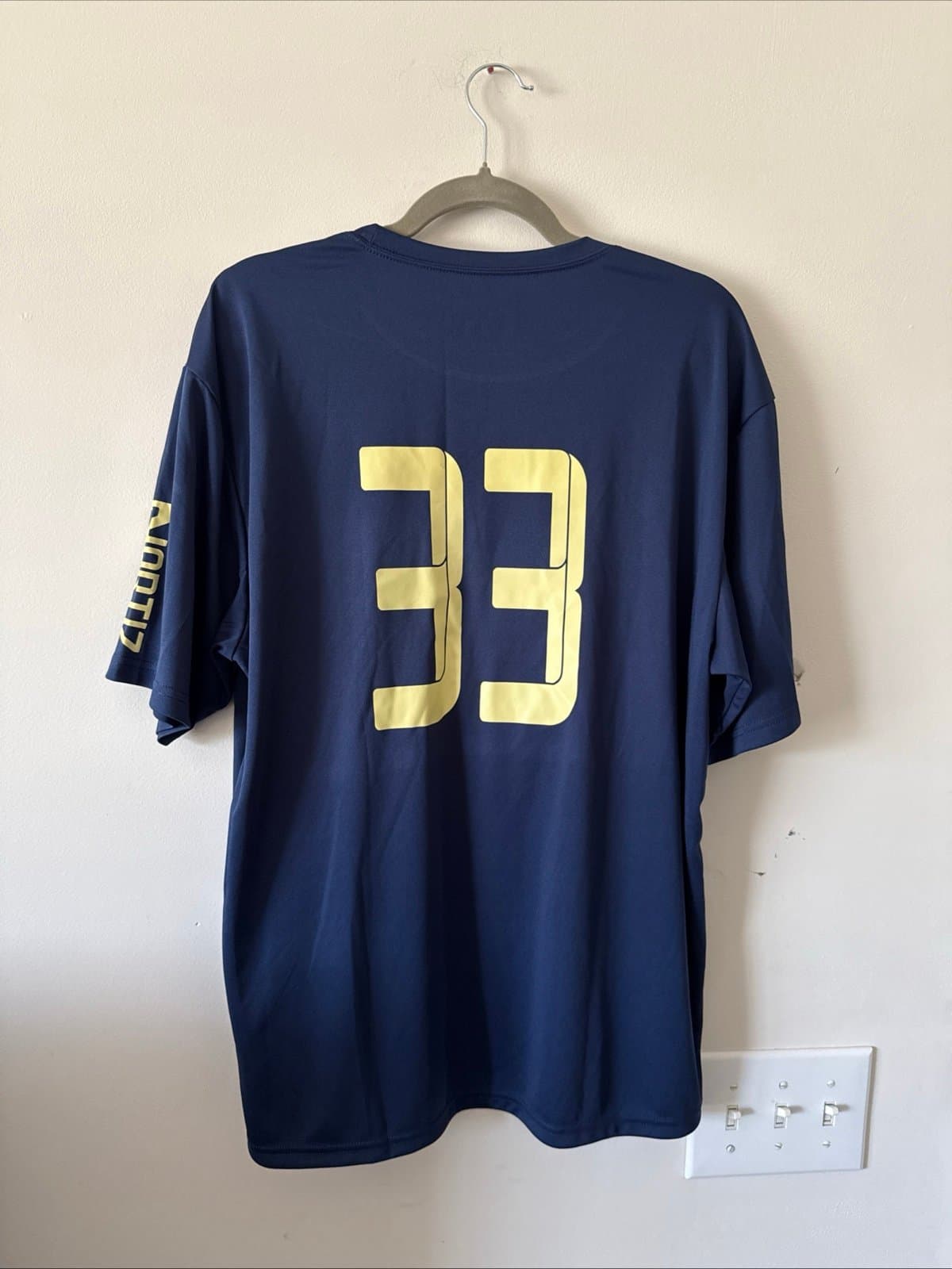 Men’s A4 VFW Post 133 Soccer Jersey #33 Size Large - Blue - Thumbnail 4