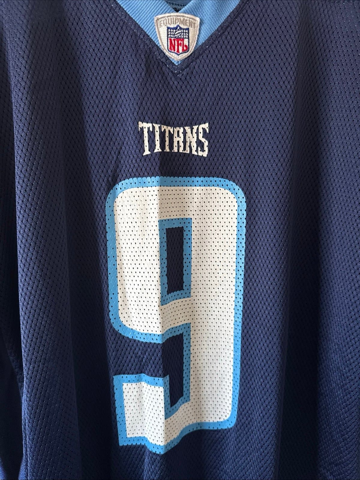 Men’s Reebok Steve McNair #9 Tennessee Titans NFL Equipment Jersey Sz XL - Blue - Thumbnail 2