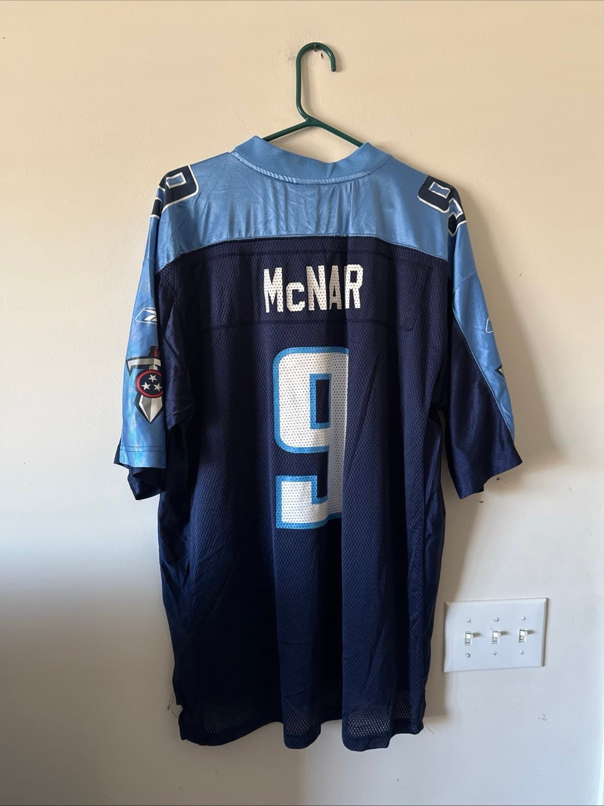 Men’s Reebok Steve McNair #9 Tennessee Titans NFL Equipment Jersey Sz XL - Blue - Thumbnail 6