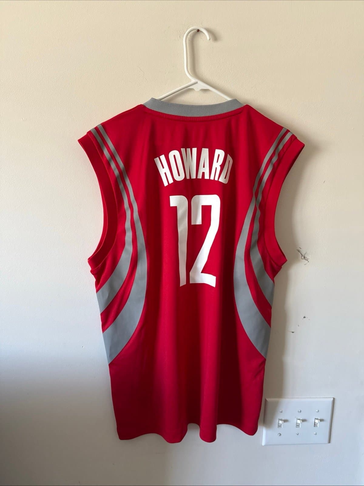 MEN’S ADIDAS HOUSTON ROCKETS DWIGHT HOWARD #12 SWINGMAN RED SZ M - NWOT - Thumbnail 5